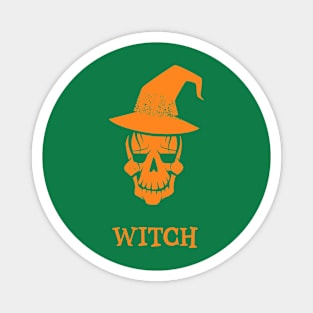 witch skull halloween Magnet